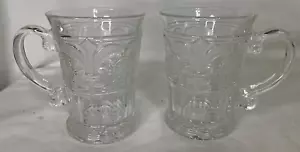 Crystal Clear Industries Fleur de LIS und Blume Kaffee Tee Becher Set 2 Vintage - Bild 1 von 6