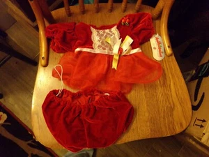 FOR doll or BEAR animal land red velour dress w/tagsl dress build a bear - Bild 1 von 3
