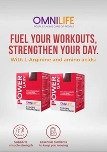 Power Gain / Power Maker Box con 30 paquetes 300 g. (2 cajas) Omnilife - Imagen 1 de 4