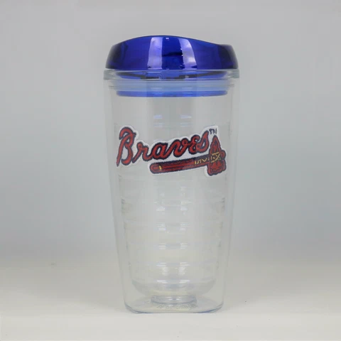 Atlanta Braves MLB Licensed 16oz Double Wall Insulated Tumbler Cup w/Lid Cover