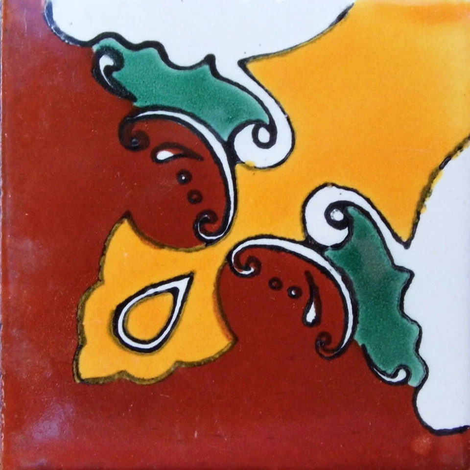 #C006 MEXICAN CERAMIC HANDMADE TALAVERA TILE SETS - Image 1 of 1