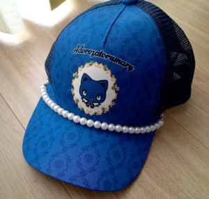 Ado Sanrio x Adorozatorumary Cap Pearl Accessory Unisex Kids Size 54cm Blue New - Picture 1 of 24