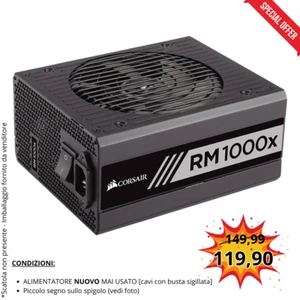 ✅ Alimentatore Modulare ATX Corsair RM1000x 80 Plus Gold 1000W Serie RMX - Zdjęcie 1 z 12