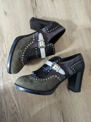 Zapatos de salón estilo mocasín Santoni IT 38,5 hechos en Italia Foto 1 de 4