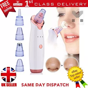 UK Electric Facial Skin Care Pore Blackhead Remover Cleaner Vacuum Acne Cleanser - Picture 1 of 12