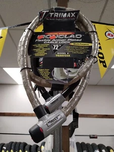 New Tri Max Iron Clad 72" x 26mm Lock Flexible Armor Plated Cable #TG3072SX - Picture 1 of 3