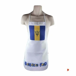 Barbados Food Kitchen white unisex Aprons - Picture 1 of 1
