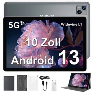 2025 10 Zoll Tablet 16GB+256GB Android 13 8-core 13MP 7000mAh 5GWiFi Widevine L1 - Bild 1 von 15