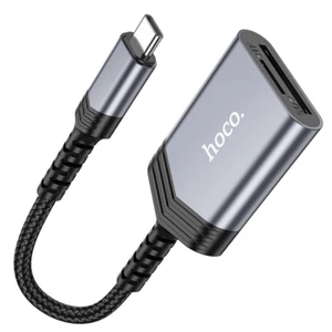 Hoco UA25C USB-C 2 in 1 Card Reader - Gray - Picture 1 of 5