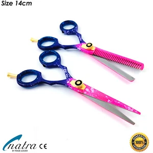 2x hair scissors thinning scissors hairdressing scissors hair cutting scissors hair scissors NATRA - Picture 1 of 5