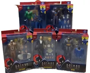 McFarlane Toys DC Batman TAS Set Of 5 BAF Lock Up Alfred Riddler Gordon Joker BM - Picture 1 of 7