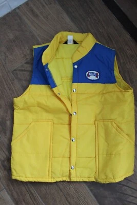Vintage Adler's Vest - Size L - Yellow/Blue - USA!!!! - Image 1 of 4