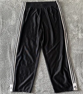 Pantaloni Adidas Vintage Uomo Nero/Bianco Breakaway Side Snap Track Y2K Taglia 2XL - Foto 1 di 7