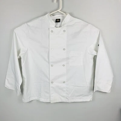 NWT Dickies Classic 8 Buttons Chef Unisex Coat White Long Sleeves Size 2XL - Image 1 of 4