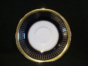 Aynsley Hertford Cobalt Scalloped Saucer Only Vintage Bone China Made in England - Bild 1 von 2