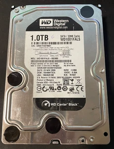 disque dur 1 To , 3.5 pouce , sata , WD caviar BLACK WD1001FALS - Photo 1/2