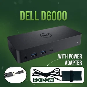 Genuine Dell Docking Station USB-C for XPS 15 9510 9500 7590 9570 w/ AC Adapter - Picture 1 of 13