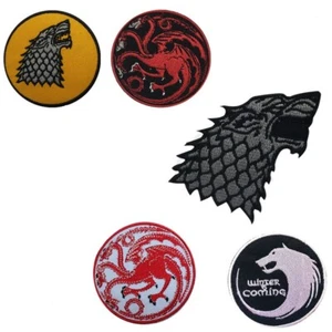Game Of Thrones Bügelbild/Aufnähen Patch Abzeichen bestickt Patch Applikationen für Kleidung - Bild 1 von 8