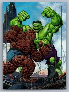 1992 Skybox Marvel Masterpieces - Thing vs Hulk Battle Spectra #1-D - NM-MT - Picture 1 of 2