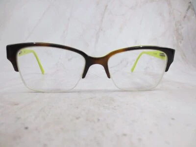 Kensie Flashy Eyeglasses Frame Women's Brown Yellow Half Rim Rectangle 17-135 - Image 1 of 4