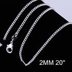 Wholesale 925 Sterling Silver Filled 2mm Classic Curb Link Nk Necklace Chain New