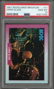 1991 RockCards Brockum #11 Chris Slade "AC DC" PSA 10 Gem Mint - Bild 1 von 2