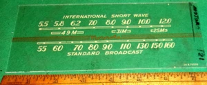 Motorola 65T21 Tischradio Original Glas Zifferblatt Waage (1946) Sauber! Gute Grafik - Bild 1 von 4