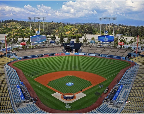 Dodger Stadium Los Angeles Unsigned Day Time General View Photograph Cover