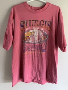 Camiseta rosa vintage 2002 Sturgis 62nd Annual Bike Rally XL  - Imagen 1 de 7