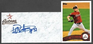 Wandy Rodriguez ( Debut 2005 ) HOU PIT TEX SIGNED AUTOGRAPH AUTO 3x5 INDEX COA - Picture 1 of 1