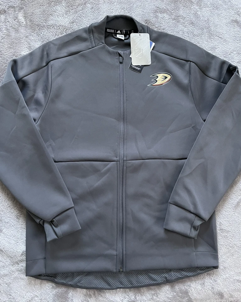 Adidas NHL Anaheim Ducks Classic Logo Bomber Jacket Size Large HM3035