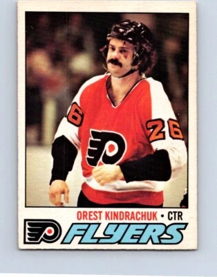 VINTAGE HOCKEY CARD O-PEE-CHEE 1977 PHILADELPHIA FLYERS OREST KINDRACHUK  NO745  - Image 1 of 2