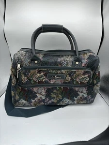 Atlantic Vintage Bagaglio 14" Arazzo Trasporto Weekend Tappeto Floreale Borsa Viaggio - Foto 1 di 8
