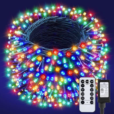 328 Ft 1000 LED Christmas Tree Lights Outdoor Indoor String Lights with 8 Modes  - Image 1 of 4