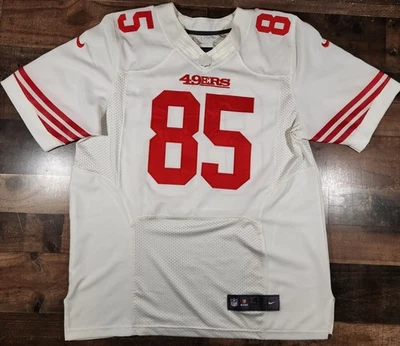 Camiseta de fútbol americano de los 49ers de San Francisco para hombre 48 blanca Vernon Davis #85 NFL Swoosh  Foto 1 de 4