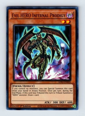 Evil HERO Infernal Prodigy (Gold) Ultra Rare Legendary Duelists: Season 3 LDS3-E - Image 1 of 2