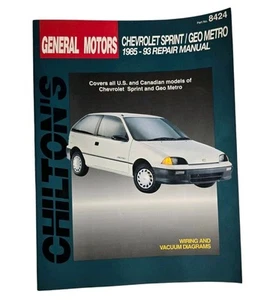 Libro manual de reparación Chilton 8424 Chevrolet Sprint/Geo Metro 1985-1993 - Imagen 1 de 3
