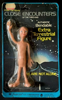 Figura alienígena Close Encounters 1977 en paquete original sin abrir Foto 1 de 4