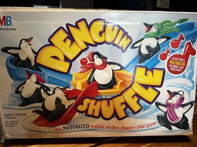Penguin Shuffle 1995 Motorized Slide Broad Game Milton Bradley 100% Complete - Image 1 of 4