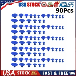 90pc Kit PDR Glue Pulling Tabs Paintless Dent Repair Hail Removal For Universal/ - Picture 1 of 11