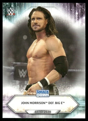 2021 Topps WWE SILVER #7 John Morrison def. Big E wrestling card - Image 1 of 2