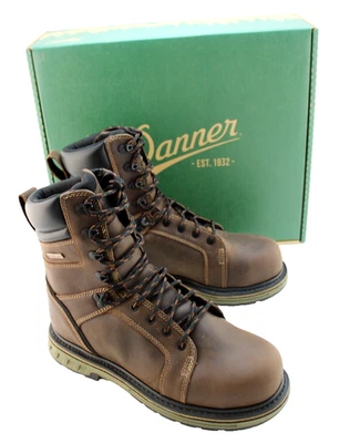 DANNER Steel Yard Men's 9 EE Brown Waterproof  Steel Toe Work Boots RETAIL $209 - Image 1 of 4