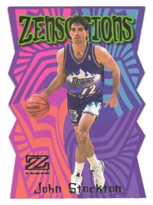 1997-98 SkyBox Z-Force NBA Basketball Zensations Utah Jazz John Stockton - Bild 1 von 2