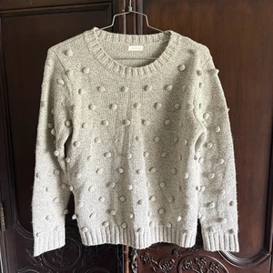 All Row Oatmeal Knit Bubble Crew Neck Sweater size Medium - Bild 1 von 5