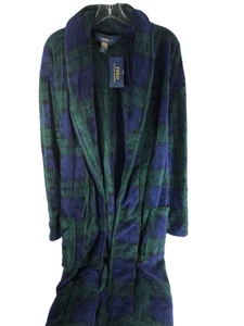 Polo Ralph Lauren Mens PLAID Microfiber Robe in Multicolor Size Small Medium NWT - Picture 1 of 7