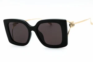 Gafas de sol GUCCI GG1567SA 001 marco negro dorado lentes grises 54 mm - Imagen 1 de 4