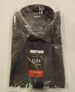 Van Heusen Mens Flex Shirt Big Fit Flex Collar 18.5 Long Sleeved 34/35 Charcoal - Picture 1 of 5