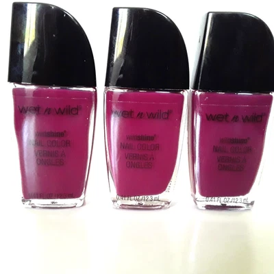 Wet n Wild Nail Color- Lot of 3  Grape Minds Think Alike # 487E - Wild Shine - Изображение 1 из 4