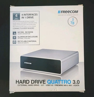 Festplatte 3 TB extern USB 3.0, FireWire, eSATA - Bild 1 von 4