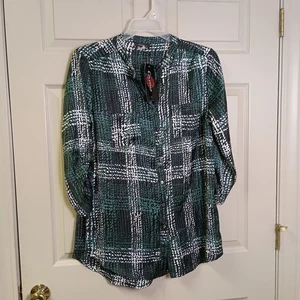 Cocomo Damen Bluse Größe Large neu mit Etikett Knopfleiste grün 3/4 Arm - Bild 1 von 5